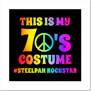 Groovy Steelpan Player This Is My 70s Costume Halloween Party Retro Vintage Posters and Art